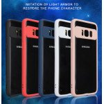 Wholesale Galaxy S8 Slim Clear Hybrid Case (Red)